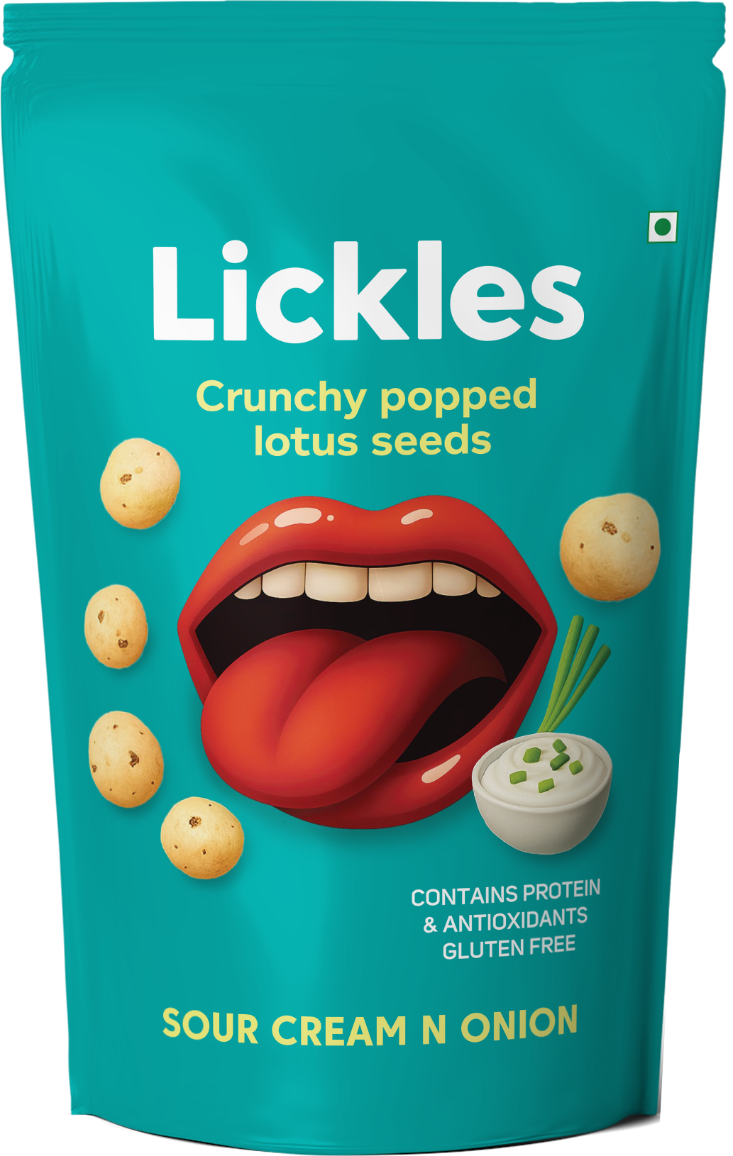 LICKLES Sour Cream & Onion Popped Lotus Seeds