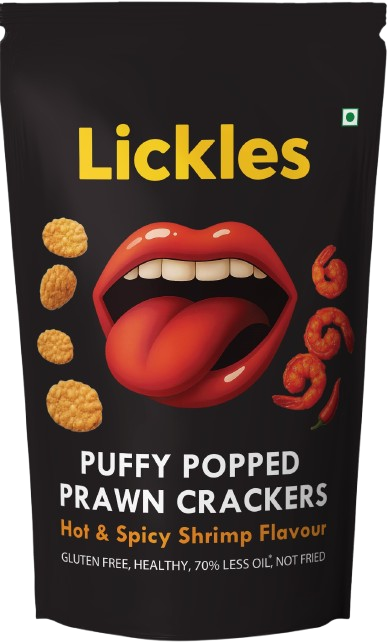 LICKLES Hot n Spicy Shrimp Popped Chips