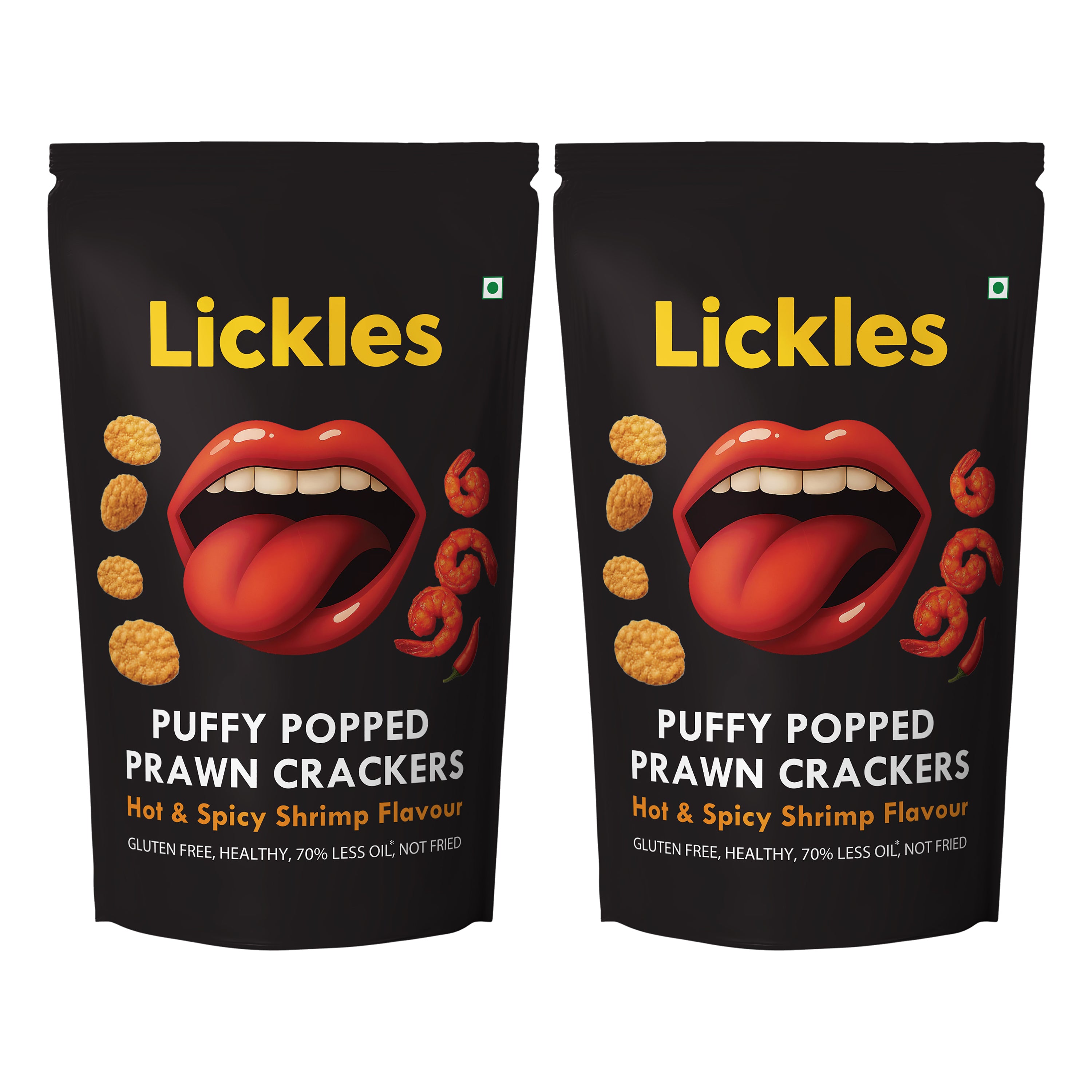 LICKLES Hot n Spicy Shrimp Popped Chips