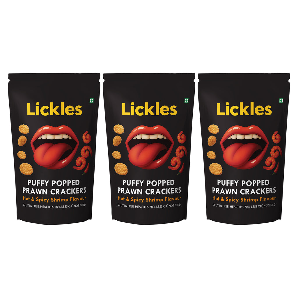 LICKLES Hot n Spicy Shrimp Popped Chips