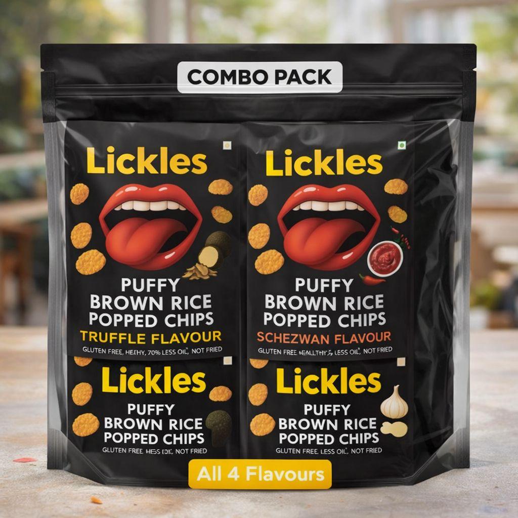 LICKLES "Gourmet Flavours Brown" RICE CHIP COMBO