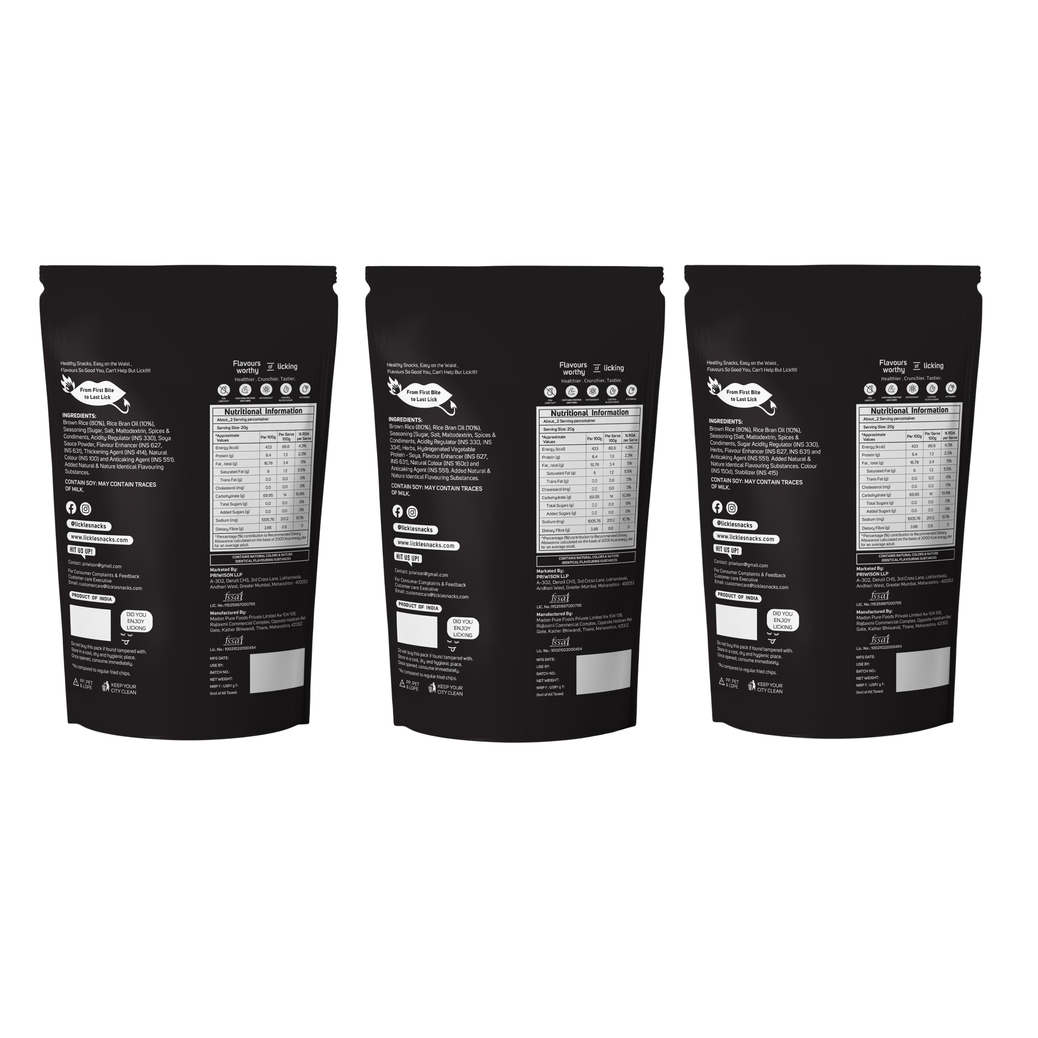 LICKLES "I am Feeling Pan Asian" - BROWN RICE CHIP COMBO