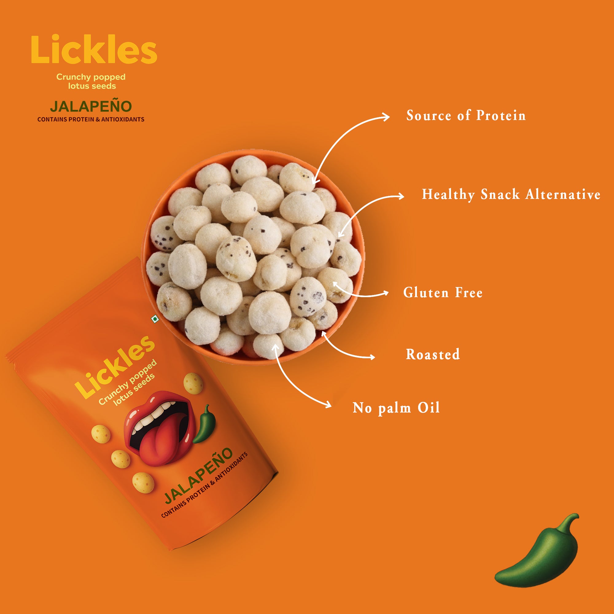 LICKLES Jalapeno Popped Lotus Seeds – Lickle Snacks