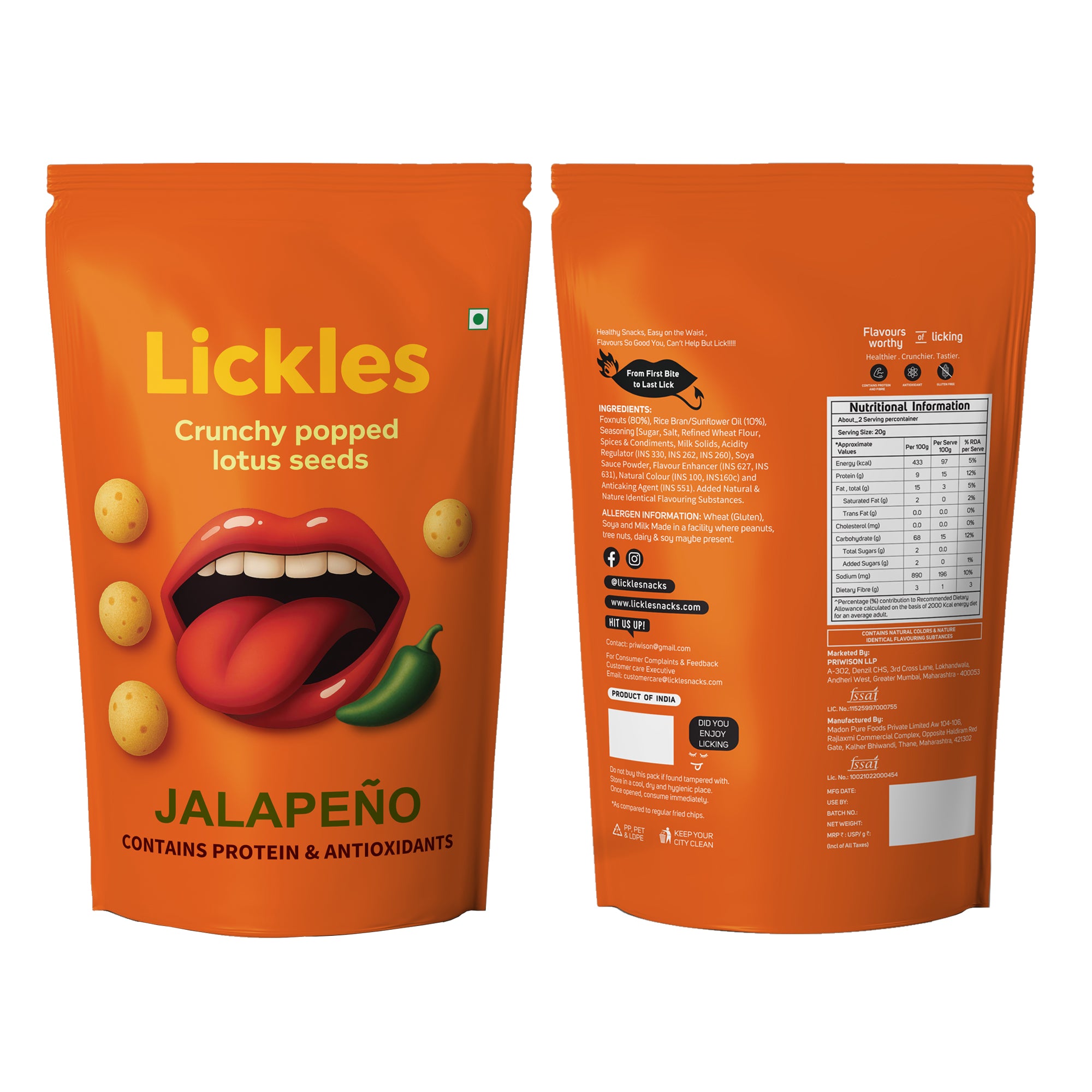 LICKLES Jalapeno Popped Lotus Seeds – Lickle Snacks