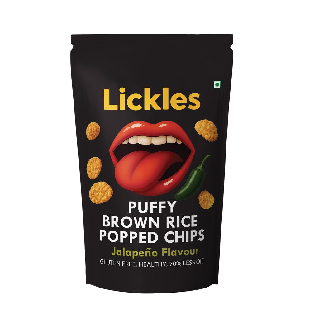 LICKLES Puffy Brown Rice Popped Chips (Jalapeno)