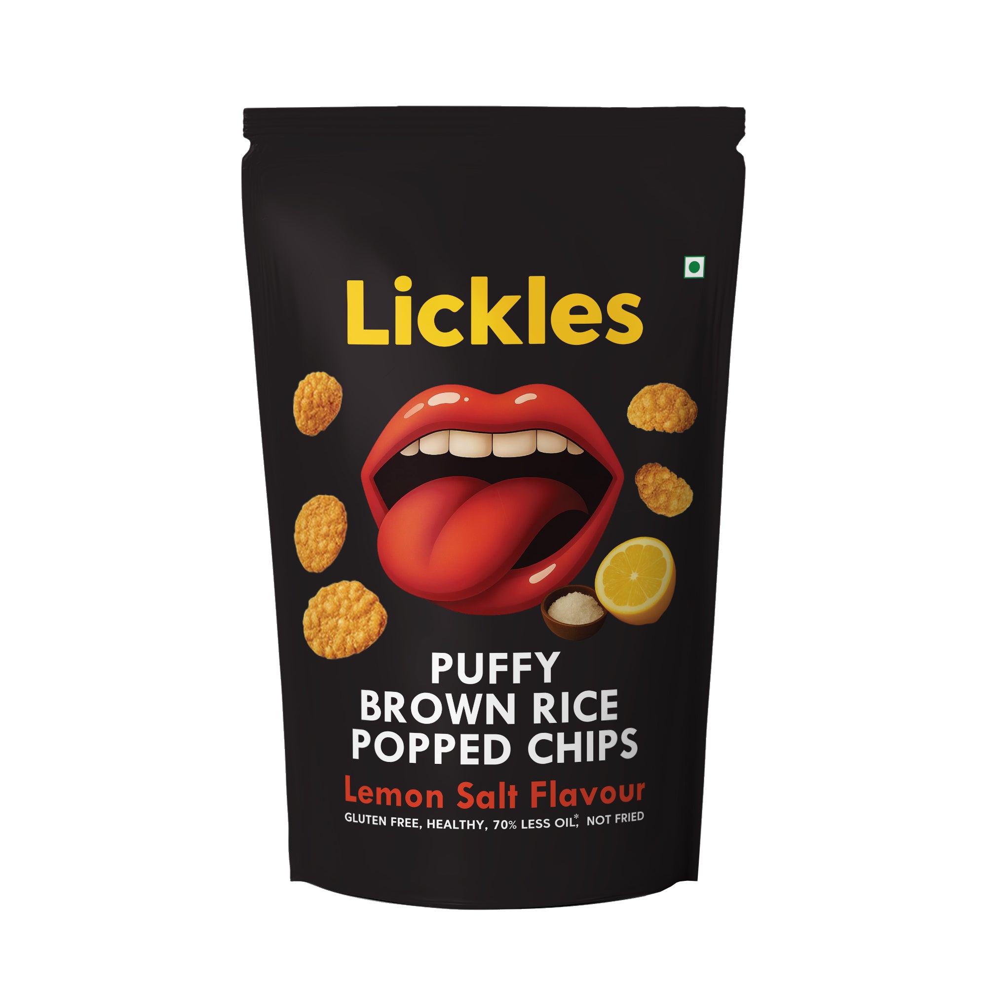LICKLES Puffy Brown Rice Popped Chips (Lemon Salt)