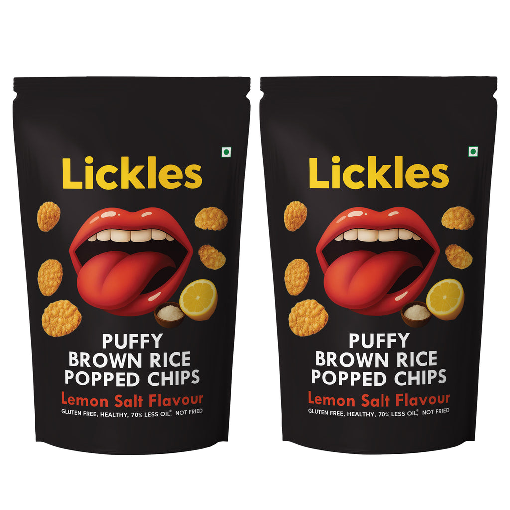 LICKLES Puffy Brown Rice Popped Chips (Lemon Salt)