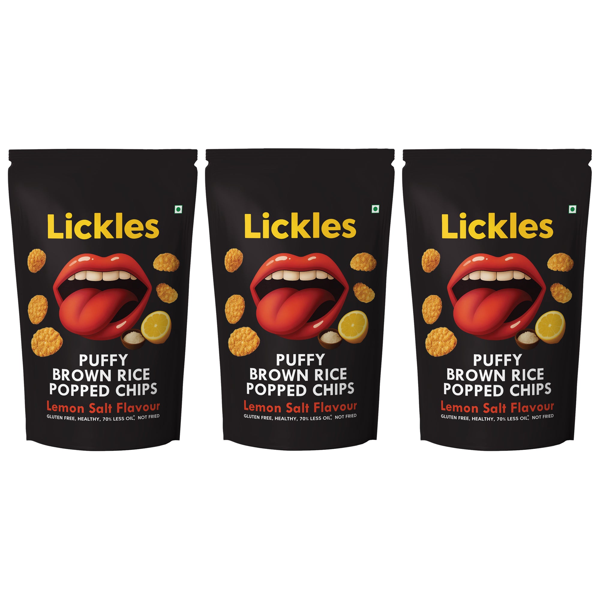 LICKLES Puffy Brown Rice Popped Chips (Lemon Salt)