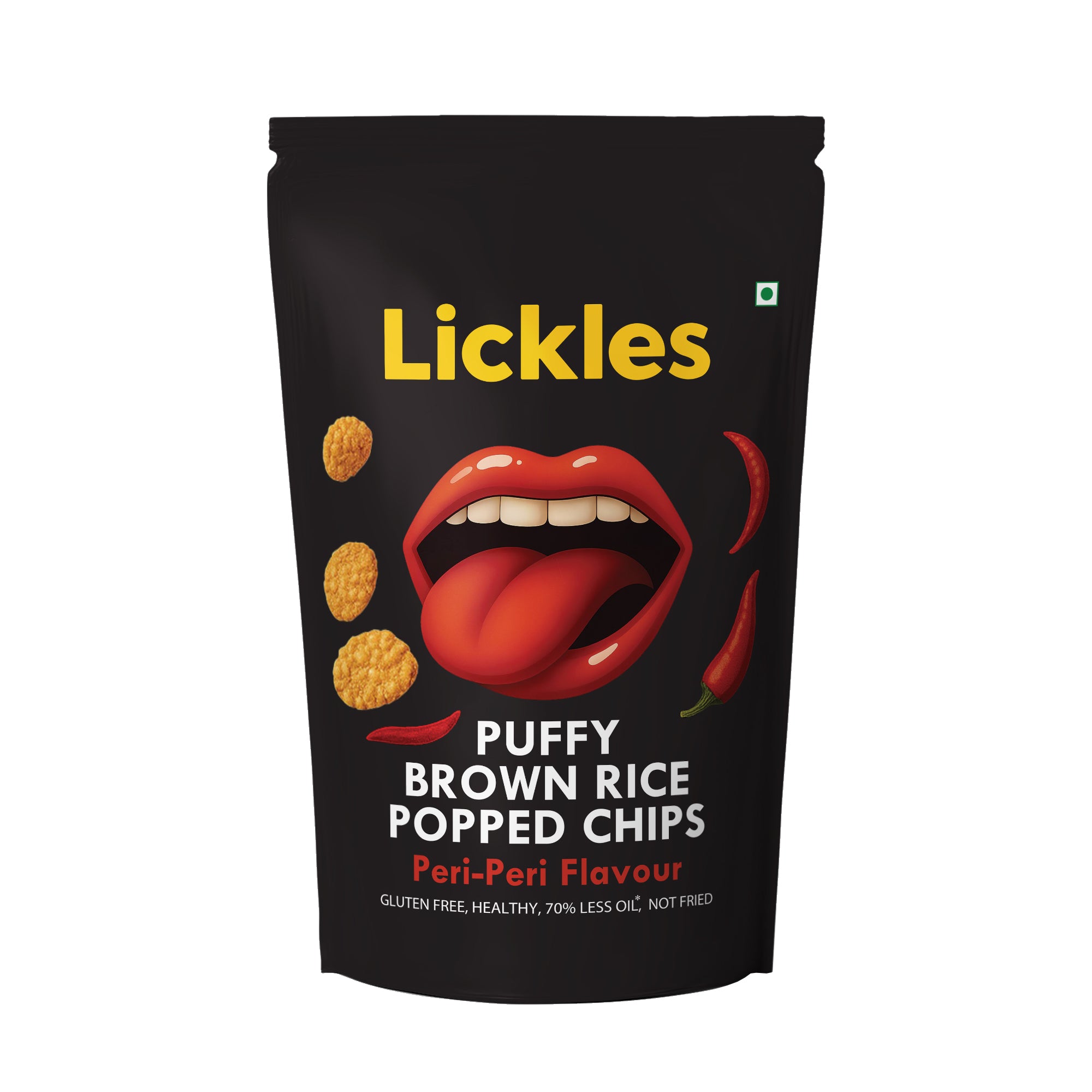 LICKLES Puffy Brown Rice Popped Chips (Peri Peri)