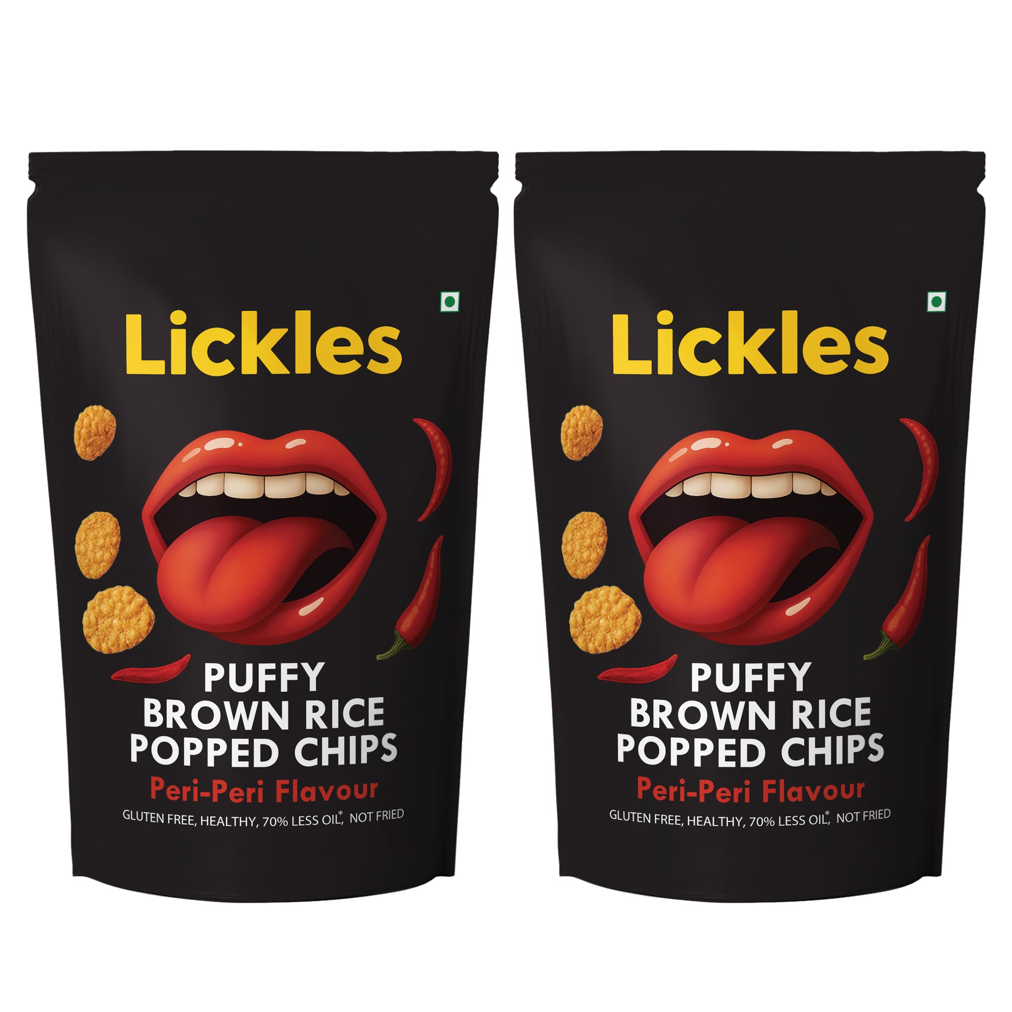 LICKLES Puffy Brown Rice Popped Chips (Peri Peri)