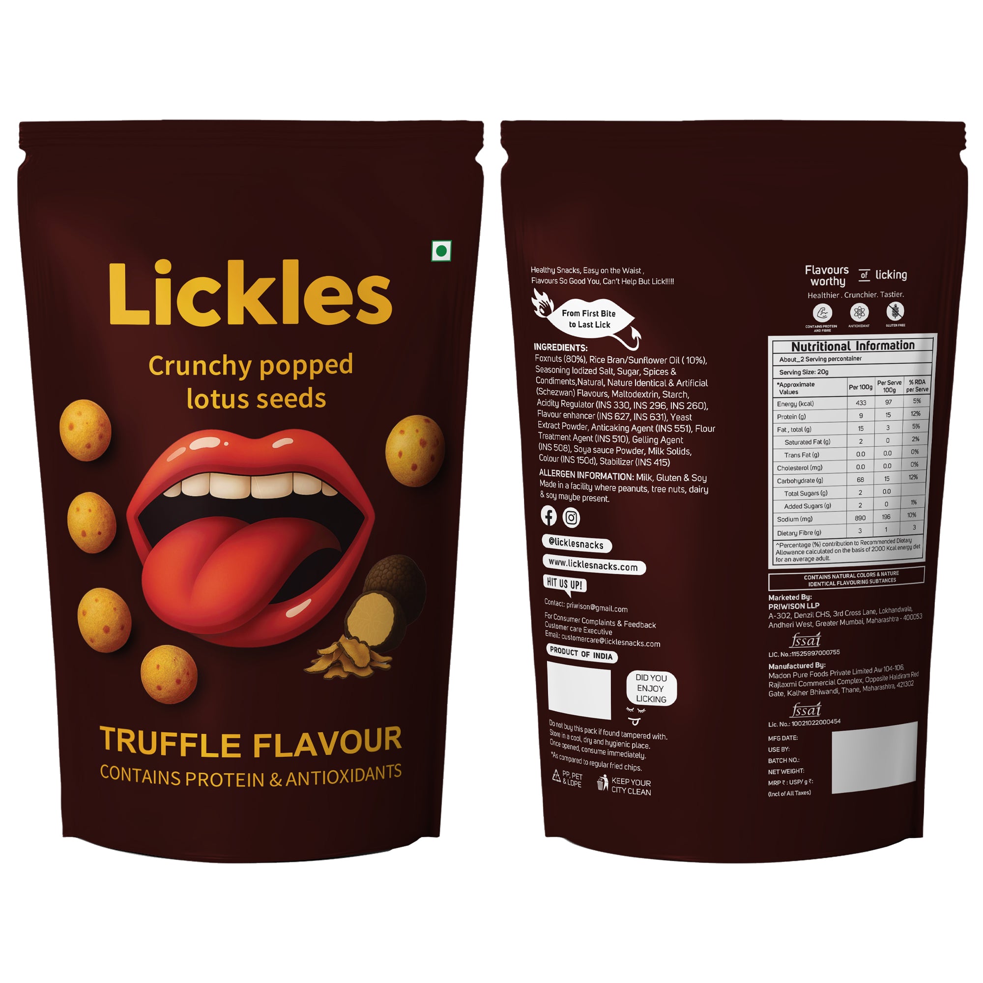 LICKLES Truffle Popped Lotus Seeds