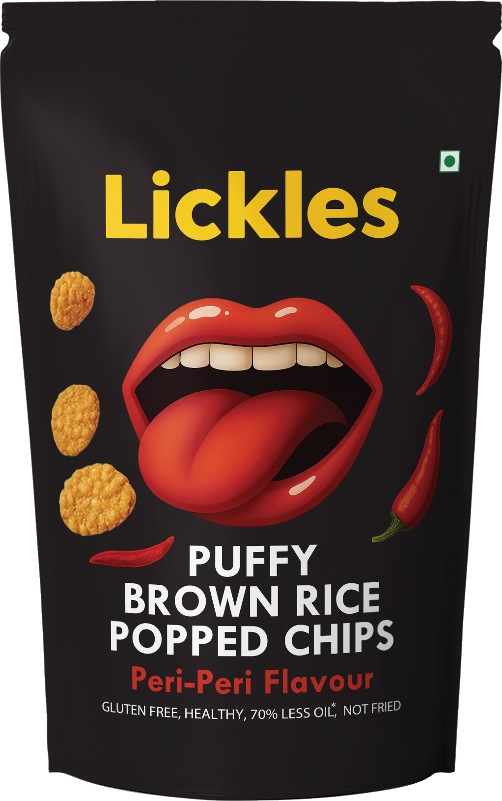 LICKLES Puffy Brown Rice Popped Chips (Peri Peri)