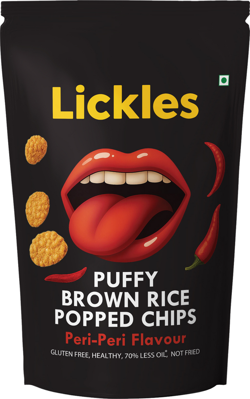 LICKLES Puffy Brown Rice Popped Chips (Peri Peri)